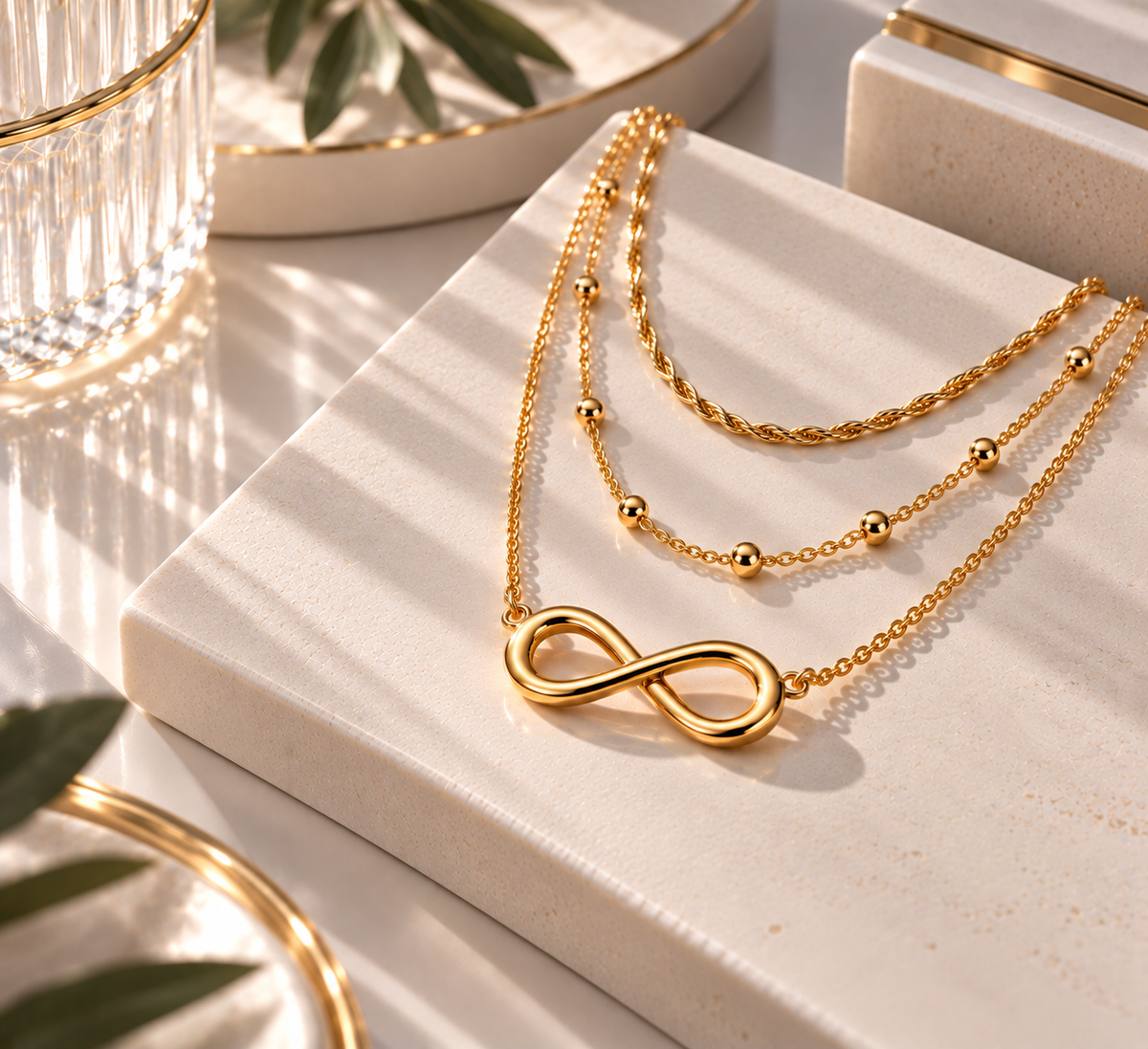 INFINIA – Goldene Halskette mit Infinity-Symbol