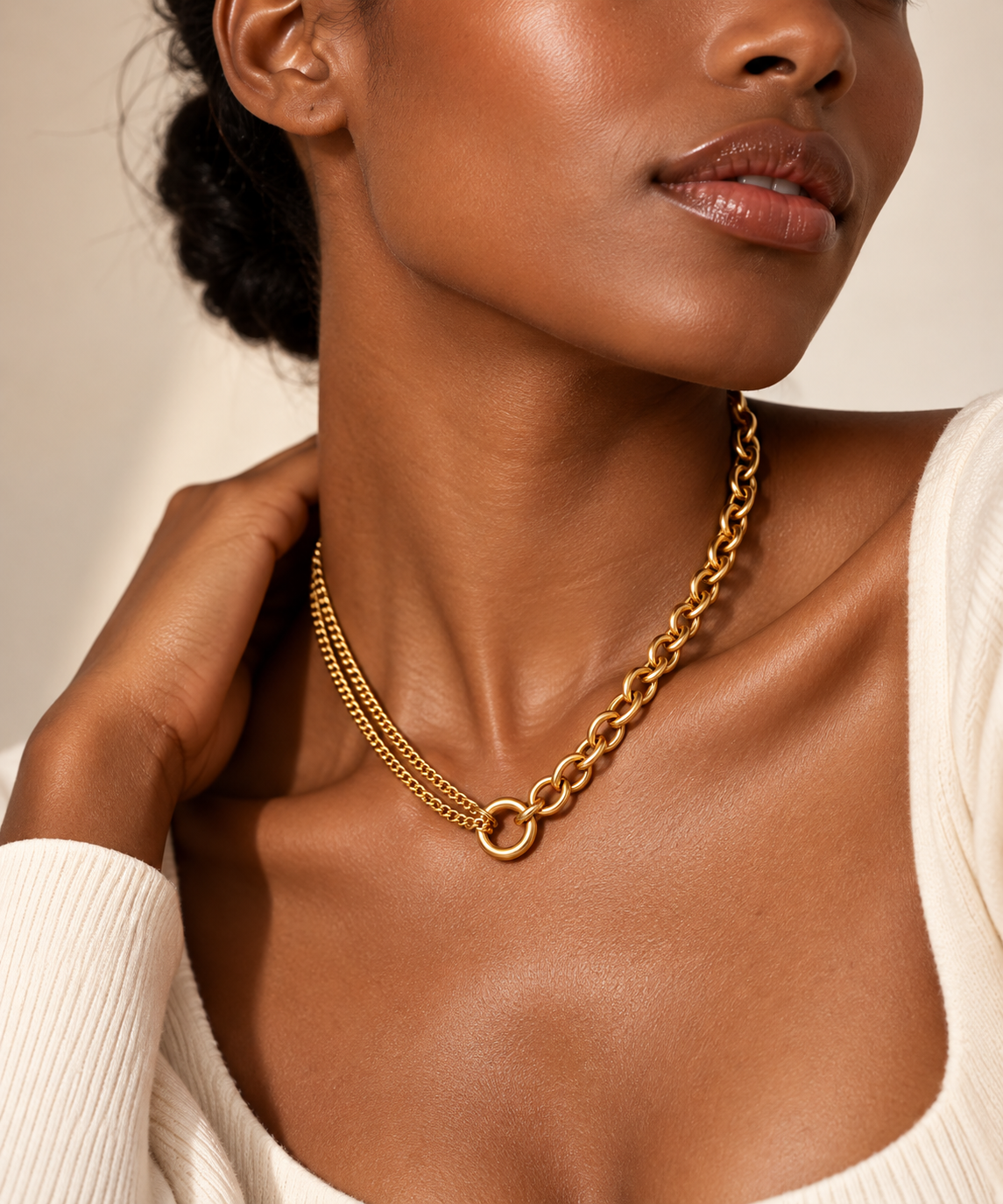DUETTA – Halskette mit Ringdetail