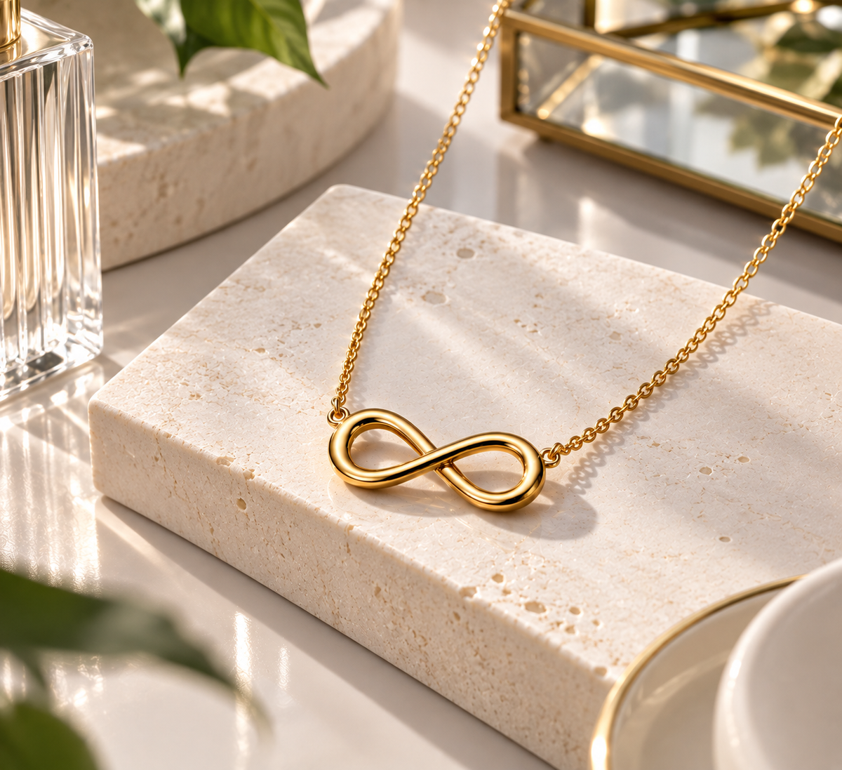 INFINIA – Goldene Halskette mit Infinity-Symbol