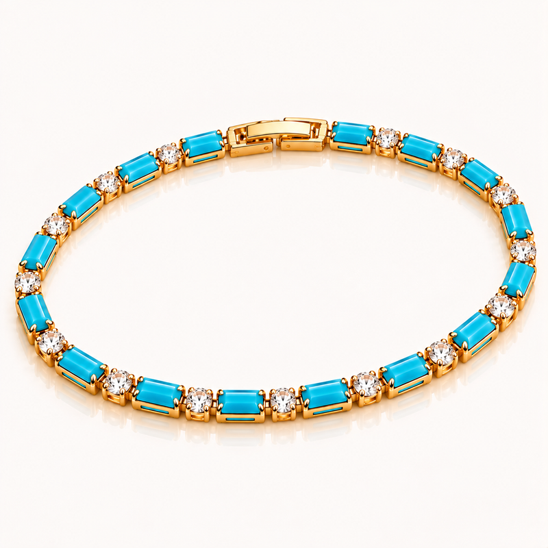 AZURÉ – Armband mit türkisblauen Steinen