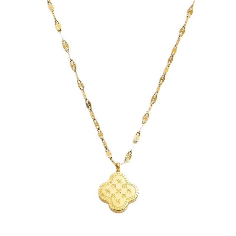 CELESTIA – Kleeblatt-Kette, 18K vergoldet