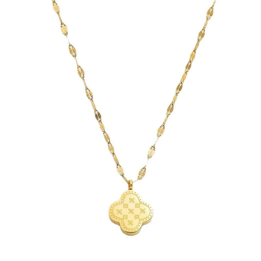 CELESTIA – Kleeblatt-Kette, 18K vergoldet